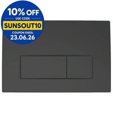 Geberit Delta 50 Dual Push Button Flush Plate WC Concealed Cistern Matt Black