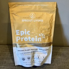 Sprout Living Epic Protein Plant Based Protein  Superfood Powder Vanilla Lucuma