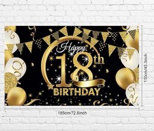 Happy 18th Birthday Backdrop Banner Backgroun...