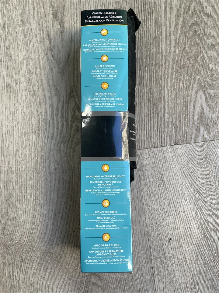 Paraguas ShedRain ventilado 47 pulgadas - negro Foto 4 de 4