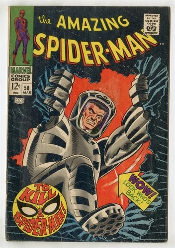 Amazing Spider-Man #58 VG+ 4.5 white pages  vs. Jonah's Robot  Marvel  1968