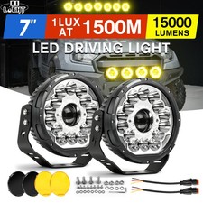 Pair 7 inch Laser LED Work Light Bar spot Combo Fog Lamp Offroad Driving Covers