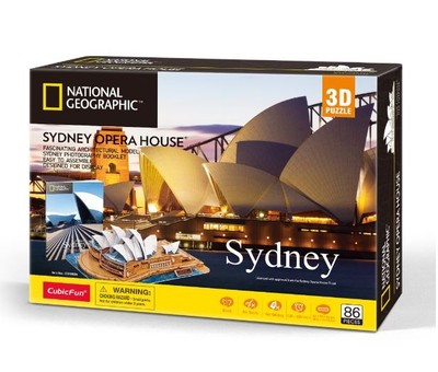 6944588210885 Puzzle 3D National Geographic Sydney 86 elementów Cubic Fun