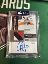 2018-19 Exquisite Endorsements Relics Carter Hart /50 Philadelphia Flyers