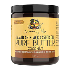 Coconut Jamaican Black Castor Oil Pure Butter - for Hair Dry Skin - 8 Oz