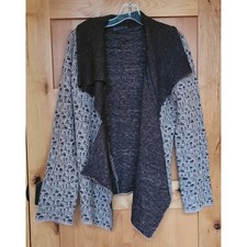 Oska Wool Alpaca Blend Open Cardigan LARGE Minimalist Scandinavian Heritage Fall