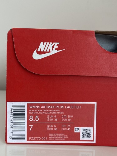 Nike Air Max Plus TN Trainers Size 6 UK, 40 EUR Lace FLH FZ2770 001 ‘Platinum’ - Picture 11 of 22