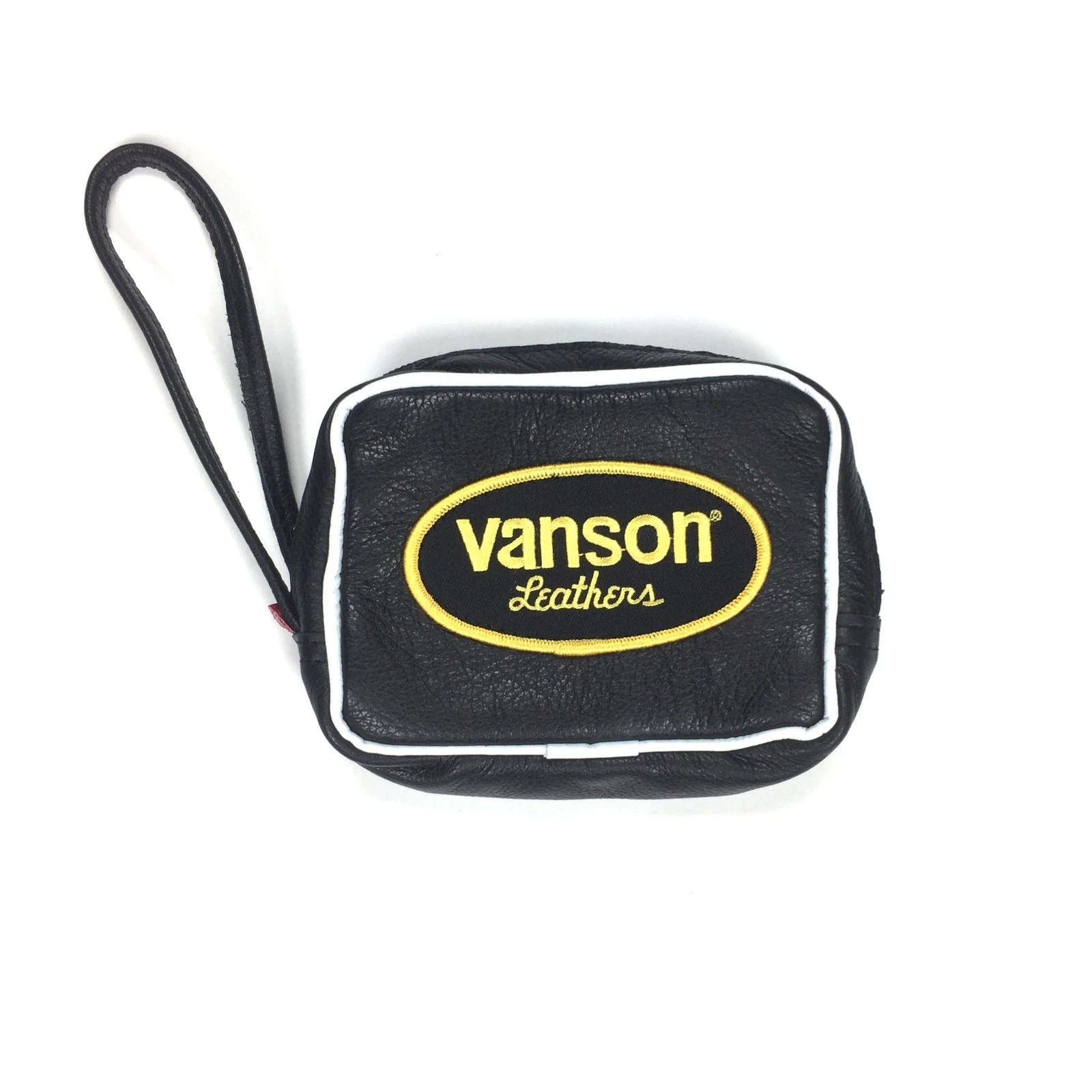 Neuf avec étiquettes Supreme NY Vanson cuir logo noir patch sac taille SS17 AUTHENTIQUE