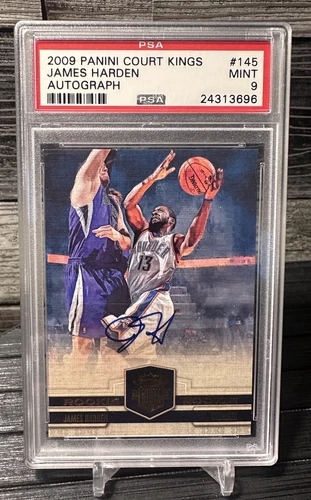 James Harden 2009-10 Panini Court Kings Rookie RC Auto 198/649 PSA 9 MT Thunder