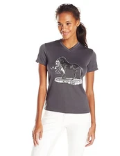 Intrepid International Women's Jude Too Horse Join Up T-Shirt, Gray, Small