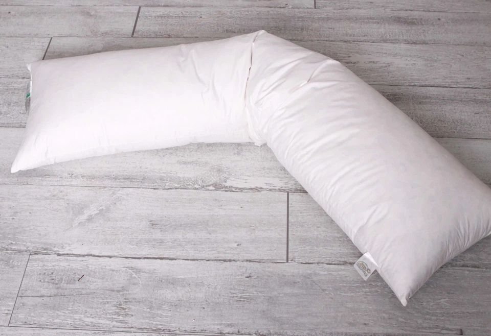 Seitenschläferkissen 40x145 cm 90%Federn 10%Daunen Stillkissen 2250g MOON - Bild 1 von 2