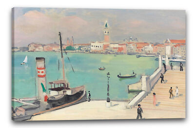 Kunstdruck Albert Marquet - Venedig, Esclavon Wharf, Schlepper am Liegeplatz
