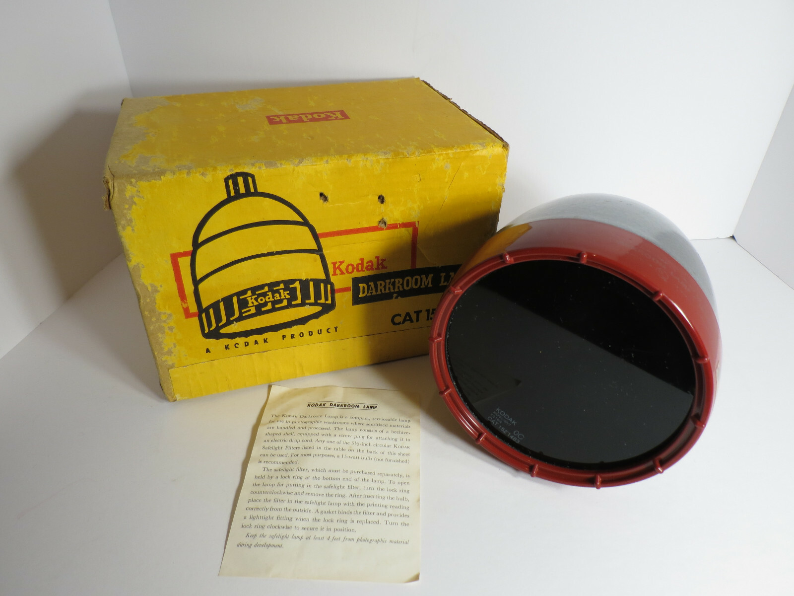 Kodak Darkroom Lamp in Original Box Safelight Filter Vintage eBay