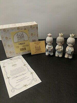 Precious Moments Wee Three Kings Figurine Set W/ Box E5635 