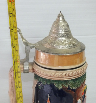 GERTZ ''In Lusger Mitt, all sorgen quitt GERMAN BEER STEIN 11 Inch Early 1960's