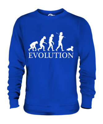 BABY EVOLUTION OF MAN UNISEX SWEATER MENS WOMENS LADIES GIFT MOM