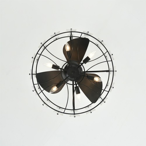 Vinney 25 Inch Modern style Fandelier Lighted with Remote - Picture 7 of 17
