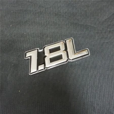 1x Chrome 1.8L Black Metal Emblem Decal Sticker Badge Car Sports Edition GT Auto