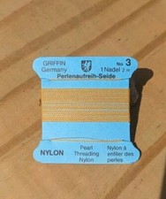 Nylon Beading Pearl Thread Griffin Germany No. 3 2M - Mustard Yellow