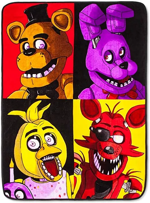 FNAF FIVE NIGHTS AT FREDDY'S Fleece Blanket Bed Throw Soft Blanket Match  Bedding