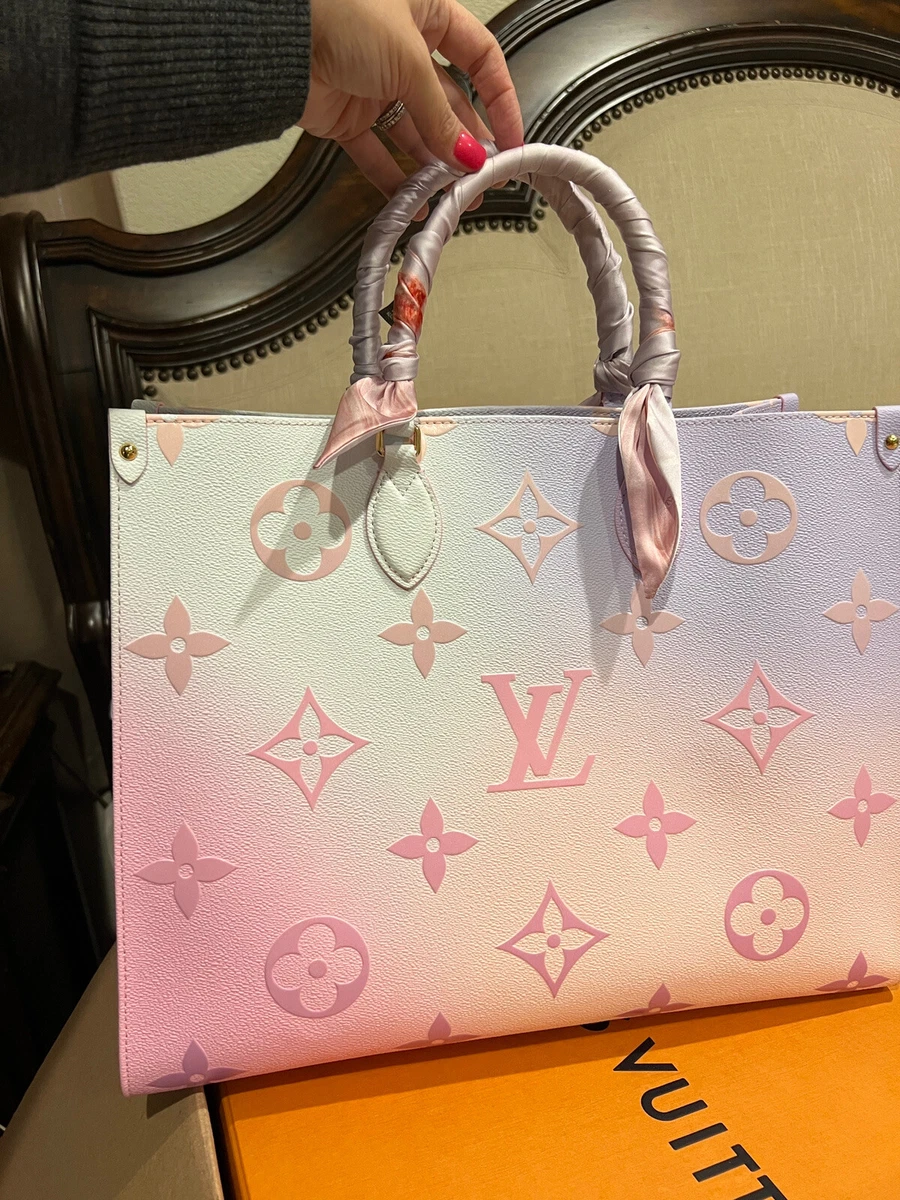 Louis Vuitton Onthego GM Sunrise Pastel in Coated Canvas with Gold