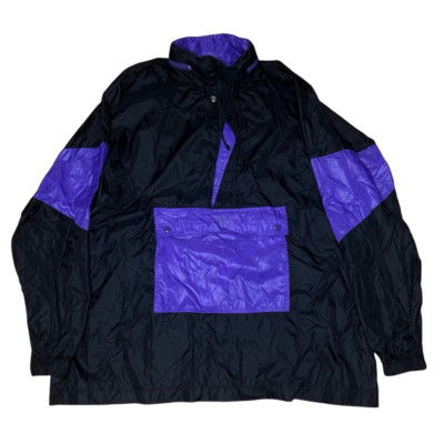 Vintage 90s ASICS Color Block Windbreaker Pullover L/XL