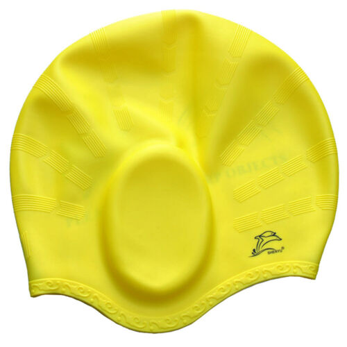 Silicone Swimming Cap With Ear Pockets Pool Swim Cap Waterproof Hat Adults Teens - Picture 18 of 20