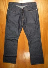 JEAN PAUL DA'MAGE FRANCO DARK LOW RISE FLARE JEANS SIZE 32 X 35 NWOT MADE IN USA