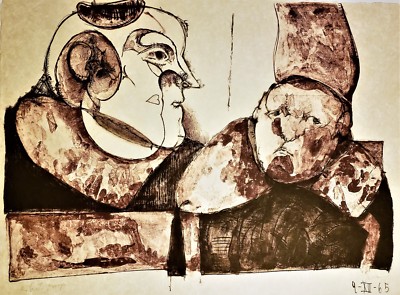 JOSE LUIS CUEVAS Original PENCIL SIGNED TAMARIND LITHOGRAPH 1965 CHARENTON SUITE