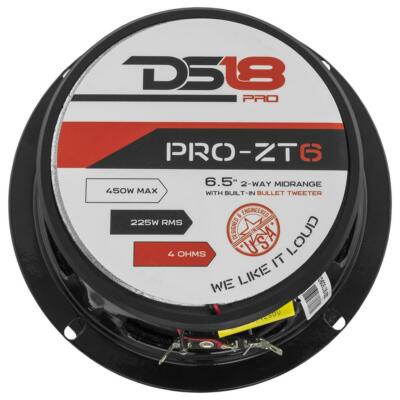 DS18 PRO-ZT6 6.5" Midrange Speaker Built In Tweeter 450 Watts - Foto 7
