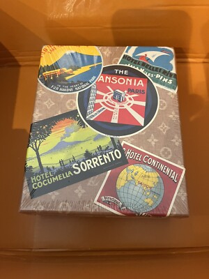 NEW Louis Vuitton Travel Hotel Labels Postcard Box for Suitcase or