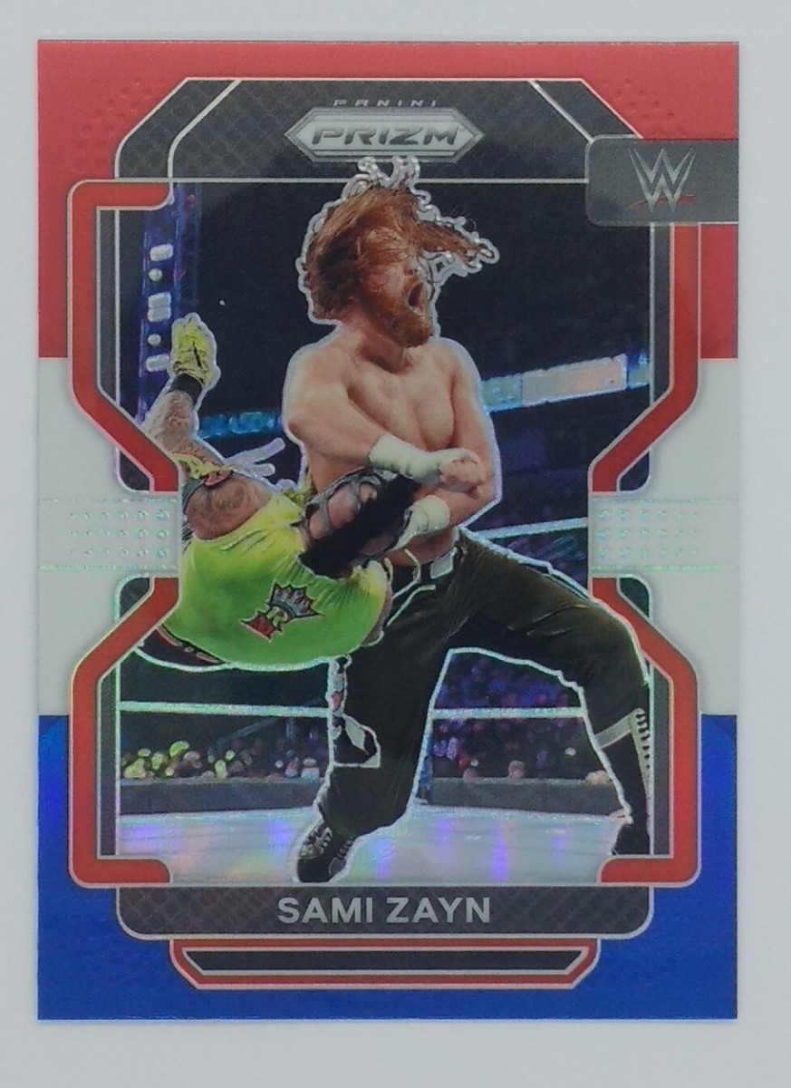 amiページ 2022 Panini Prizm WWE Red White Blue Sami Zayn, Rey Mysterio #181