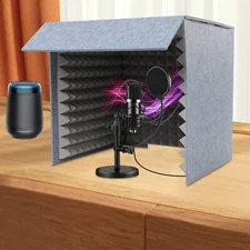 Desktop Soundproof Cover Noise Isolation Booth Vocal Sound Absorbing Shield