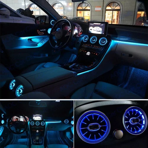 8PCS AC Vent Ambient Light For Mercedes Benz E-Class W213 2016-2023 64 Colors - Picture 6 of 11