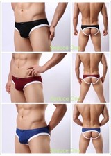 New Men Briefs Lingerie Thong Jockstrap G-string Back Hole Pouch Underwear Boxer