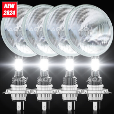 8pcs 5.75'' 5-3/4inch Round LED Headlights Upgrade for Ford Galaxie 500 1962-1974