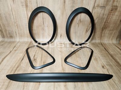 USA Combo Matt Black Front & Rear Light & Boot trims for MINI Cooper R50 R52 R53