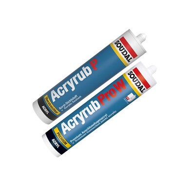 Soudal Acryl Acryrub P Acryrub Pro W Fugenacryl 310ml  Farbe + Artikel wählbar 