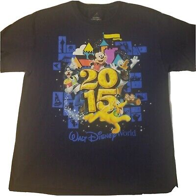 Walt Disney World T Shirt Size Large Navy 15 Vacation Fun Souvenir Collection Ebay