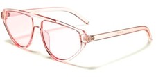 NEW OVAL PLASTIC WOMENS PINK SUNGLASSES 90'S RETRO STYLE UV400 EYED11044