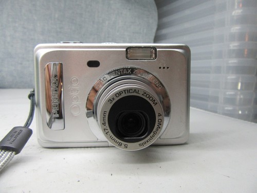 Pentax Optio S45 Zoomobjektiv Digitalkamera silberfarben funktionstüchtig