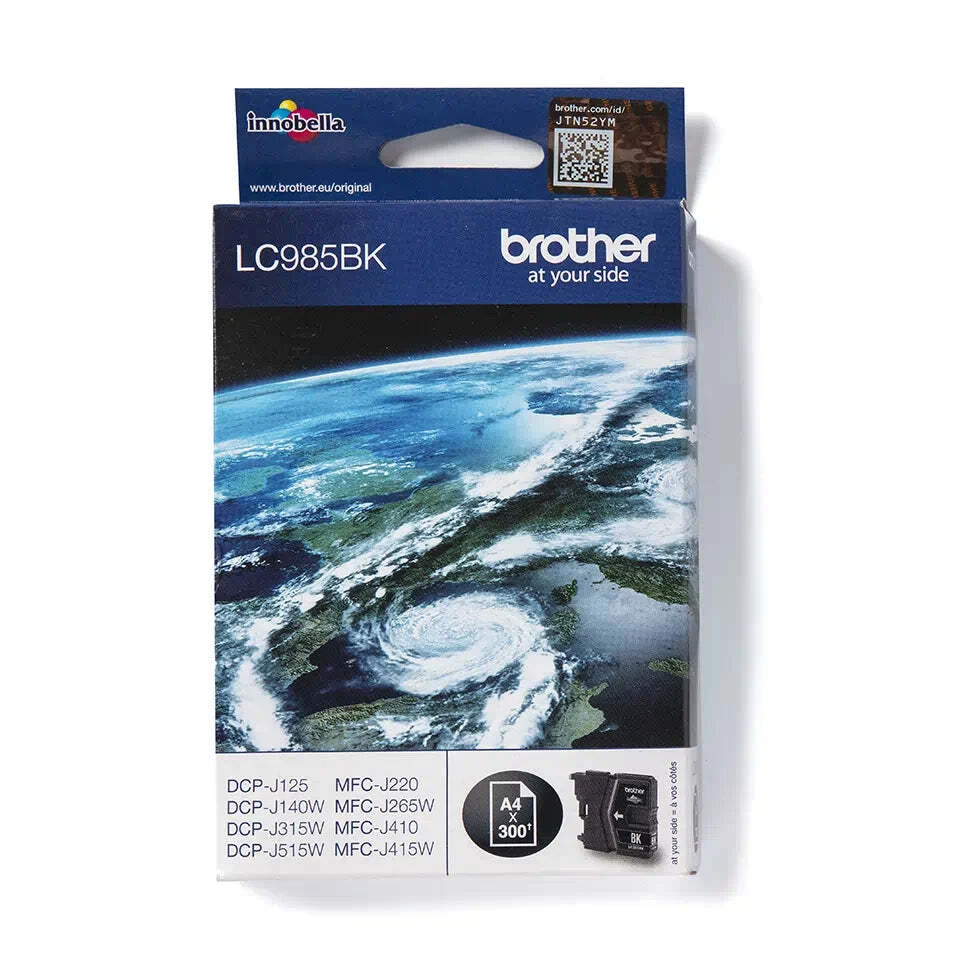 Brother LC985BK cartouche d'encre Noire authentique (TVA incluse) - Photo 1/1