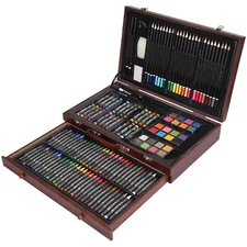 140pcs Colored Pencils Kit, Professional Color Drawing Set w/ Case Sharpener