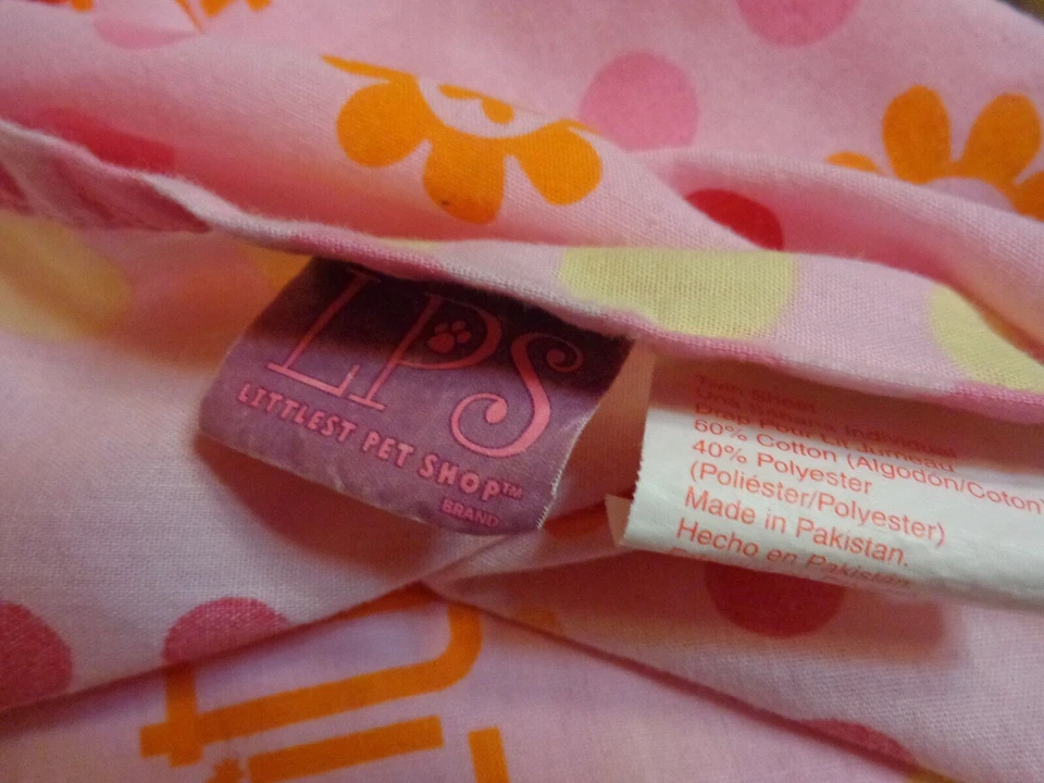 Littlest Pet Shop 双人平顶床单粉色 LPS — 第 2/2 张图片