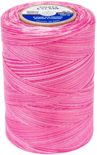 Coats Cotton Machine Quilting Multicolor Thread 1200yd-Pink Passion, 3 Pack