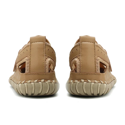 Herren Sport Geschlossene Zehe Sandalen Sommer Leder Schuhe Strand Fischer Flache Hausschuhe - Bild 26 von 42