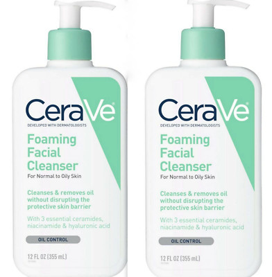 CeraVe Foaming Facial Cleanser 12 fl oz (355 ml) ( 2 pack ) /