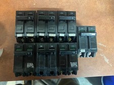 Lot of 9 General Electric 2 Pole15 Amp Circuit Breaker