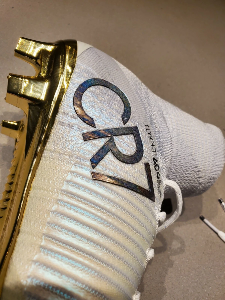 Nike mercurial cr7 cheap white and gold