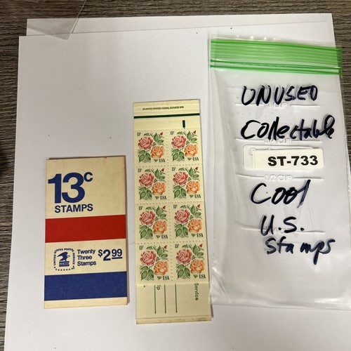 VINTAGE US BRIEFMARKE SET unbenutzt Sammler Stempel Hefte 13 Cent und 15C ST-733